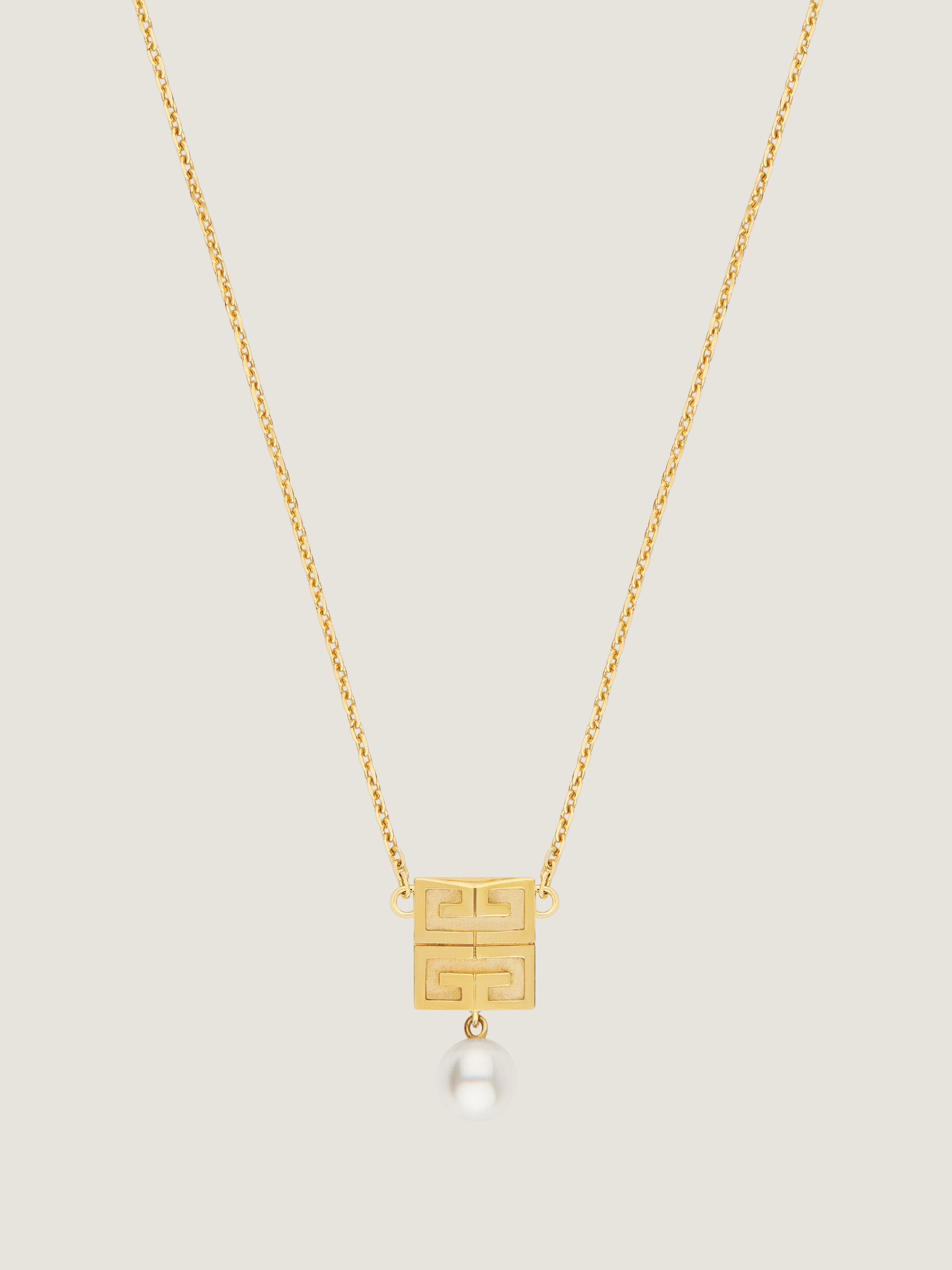 4G necklace in metal with pearl